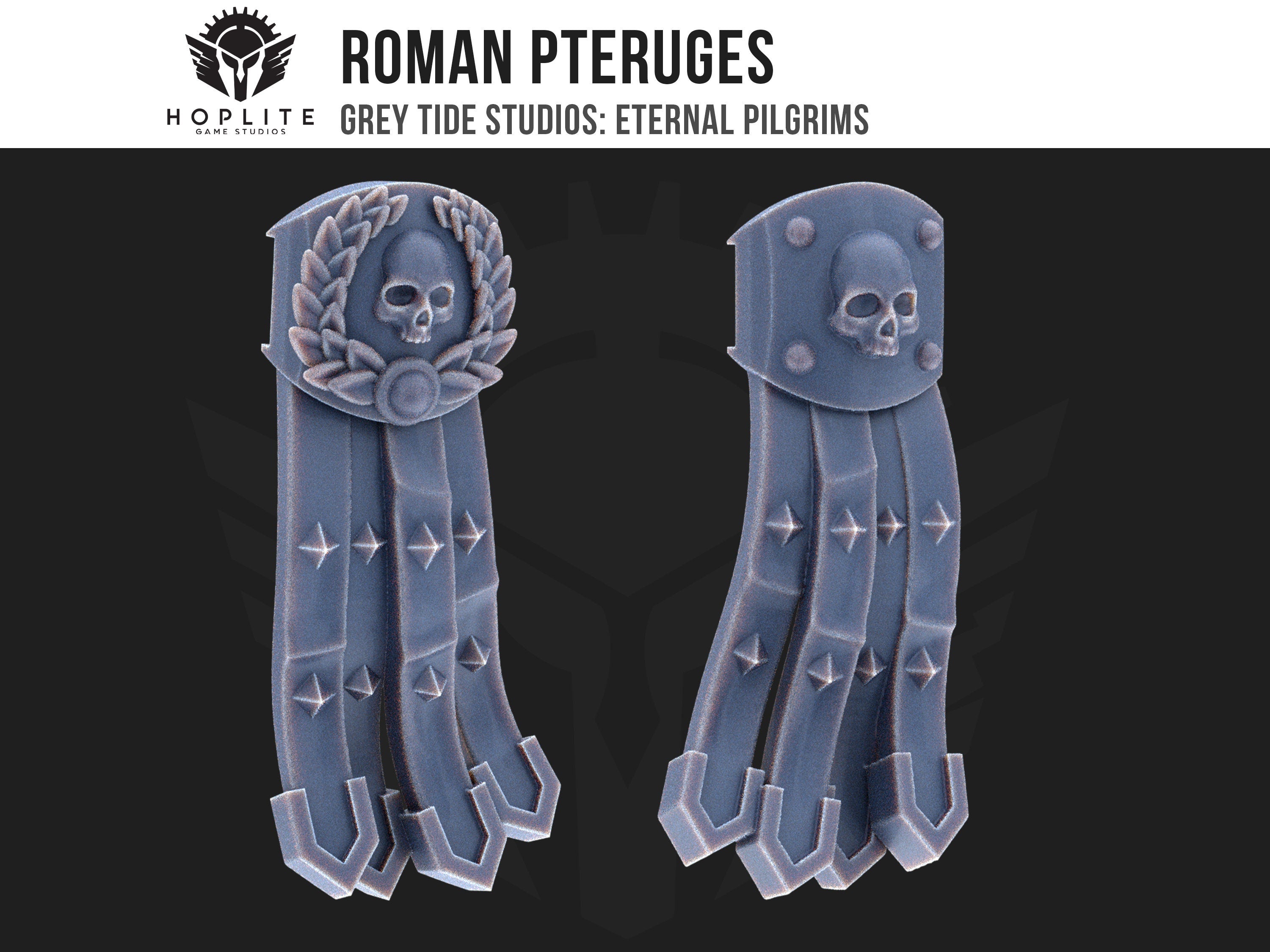Pteruges romanos (x10) | Estudios de marea gris | Peregrinos eternos | Piezas y brocas de conversión