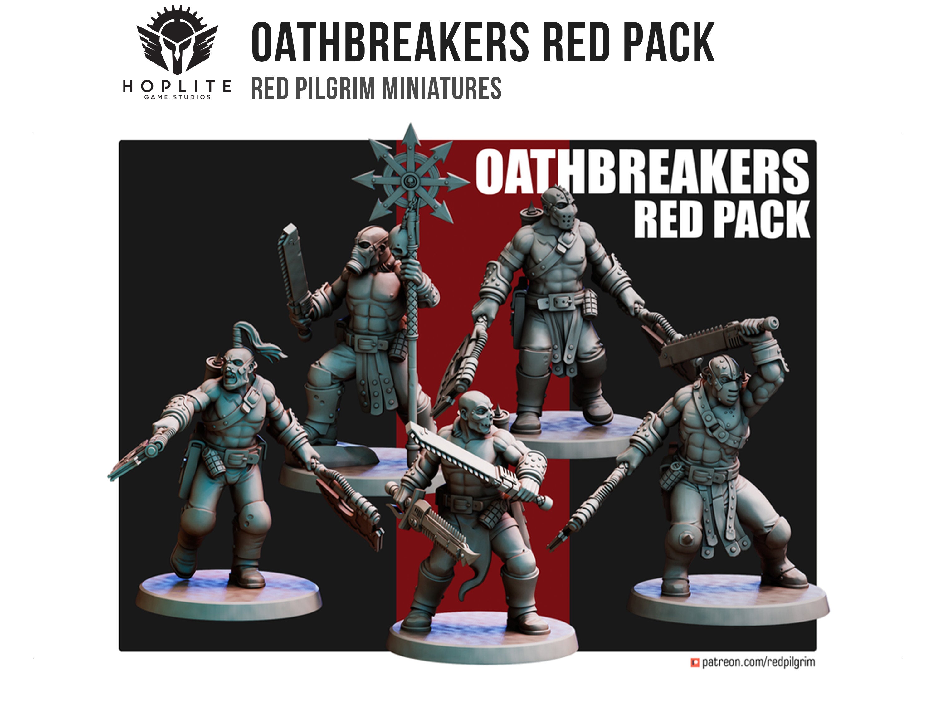 Heretic Traitor Oathbreakers Red Pack | Red Pilgrim Miniatures | 32mm