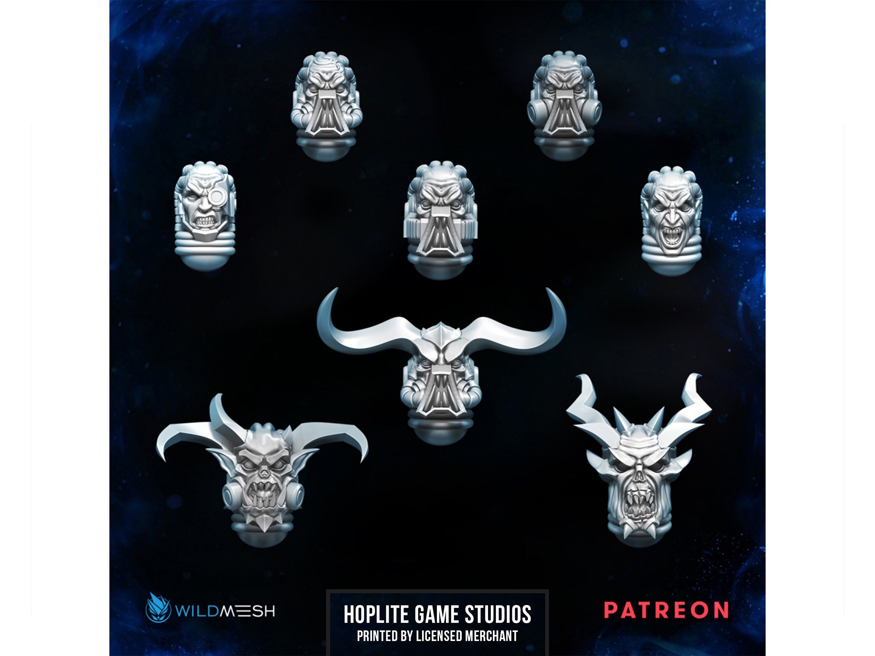 Savage Gladiator Heads (x15) - Wild Mesh - Legions of Chaos