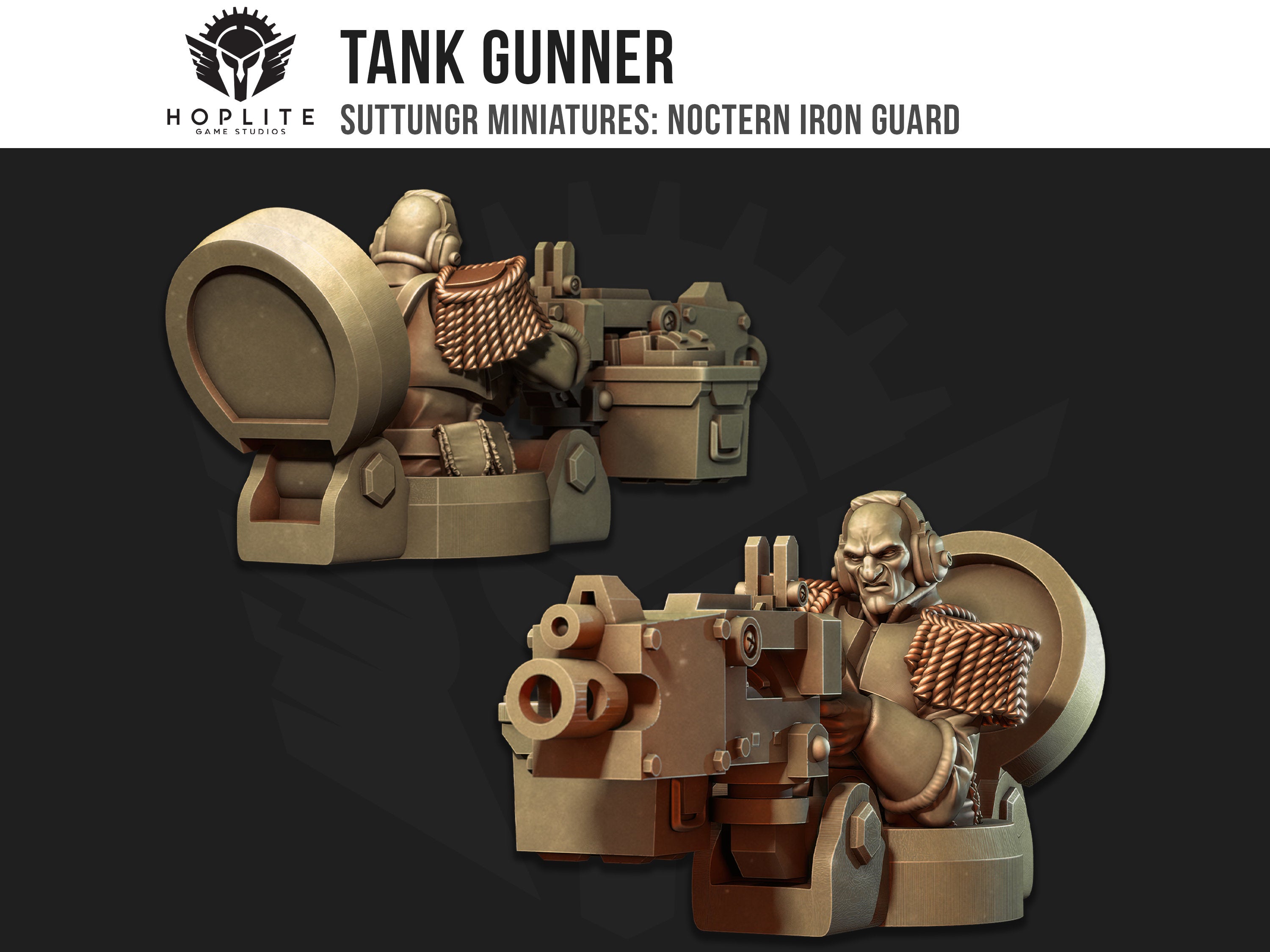Artillero de tanques - Guardia de Hierro Noctern - Mordian - Grimdark Future - Miniaturas Suttungr