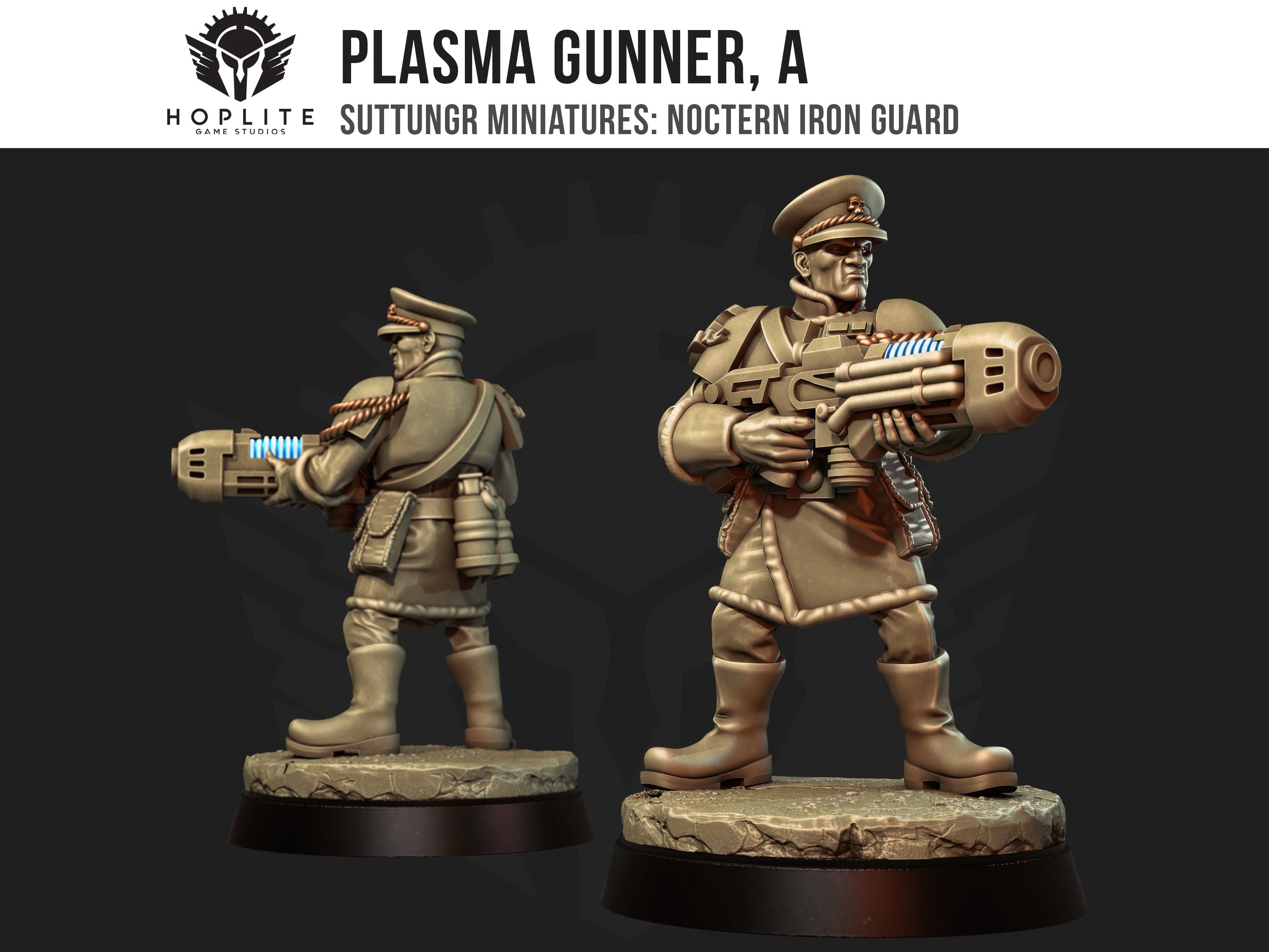 Artillero de plasma, A - Guardia de hierro nocturna - Mordian - Grimdark Future - Suttungr Miniatures