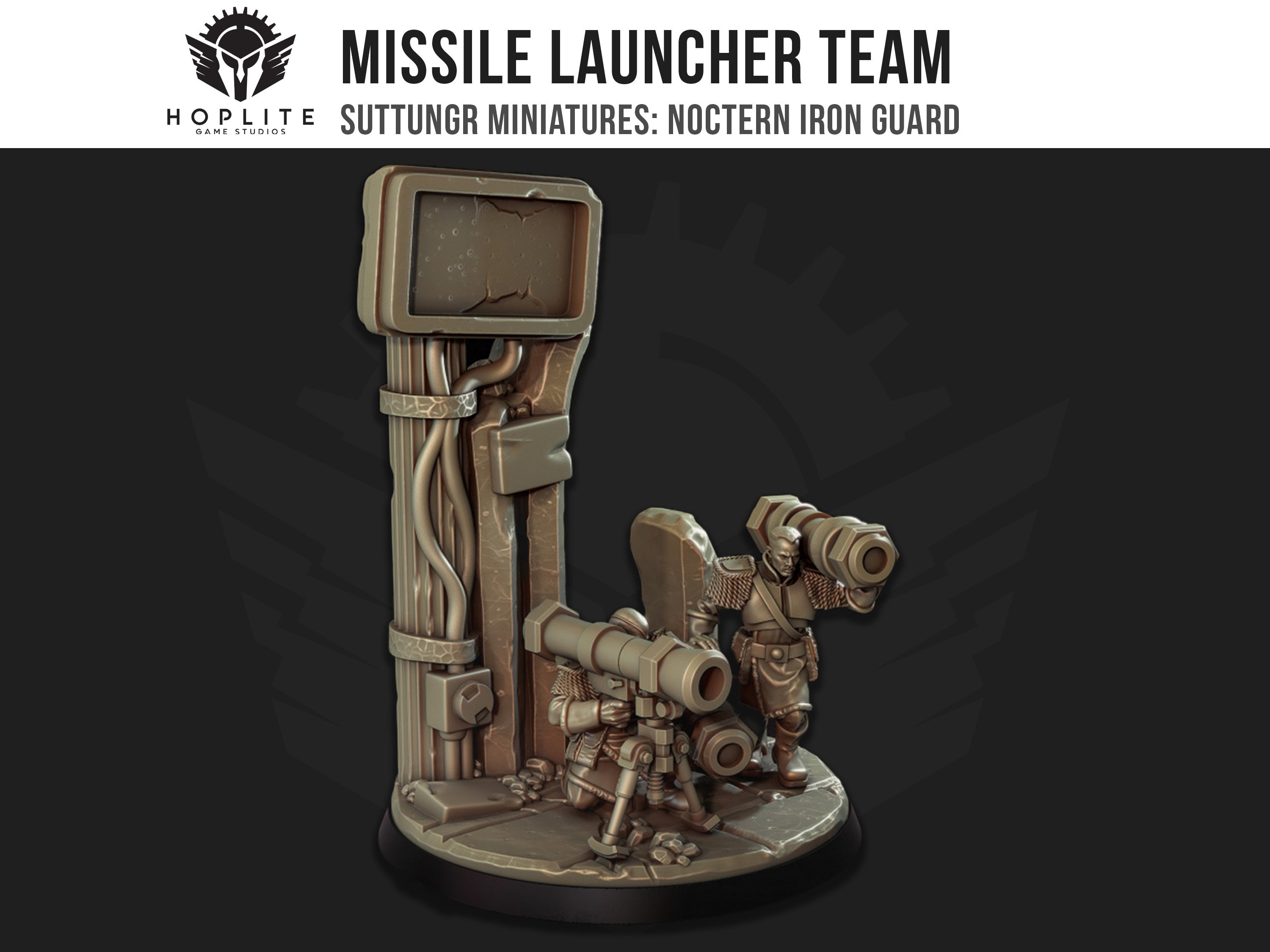 Equipo Lanzador de Misiles - Guardia de Hierro Noctern - Mordian - Grimdark Future - Miniaturas Suttungr