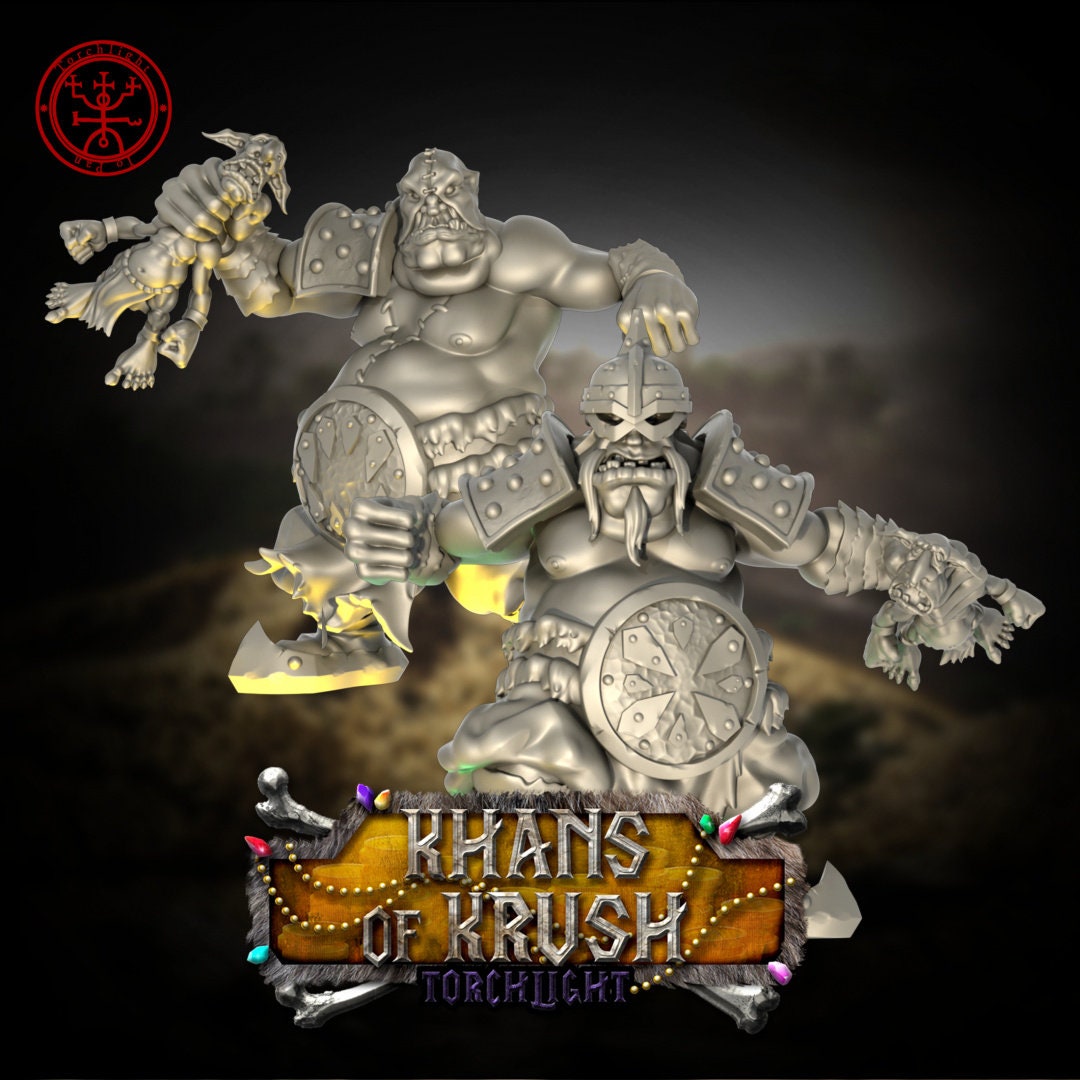 The Khans of Krush - Ogre Fantasy Football Team - 15 Players - Torchlight Models