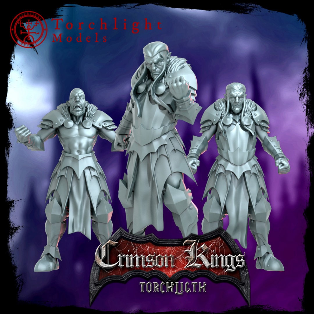 The Crimson Kings - Vampire Fantasy Football Team - 17 Players - Torchlight Models
