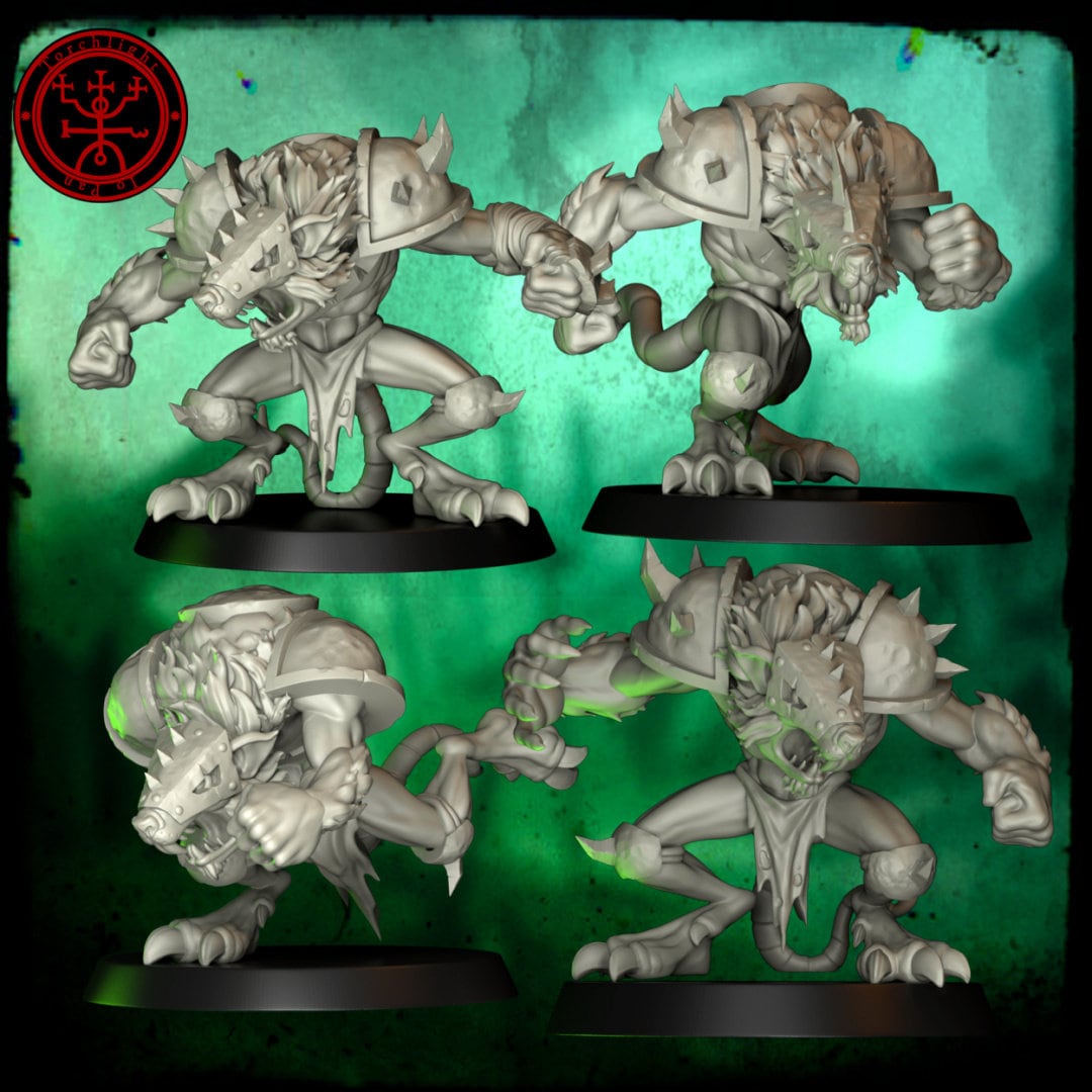 The Sewer Side Stealers - Ratmen Fantasy Football Team - 17 Players - Torchlight Models