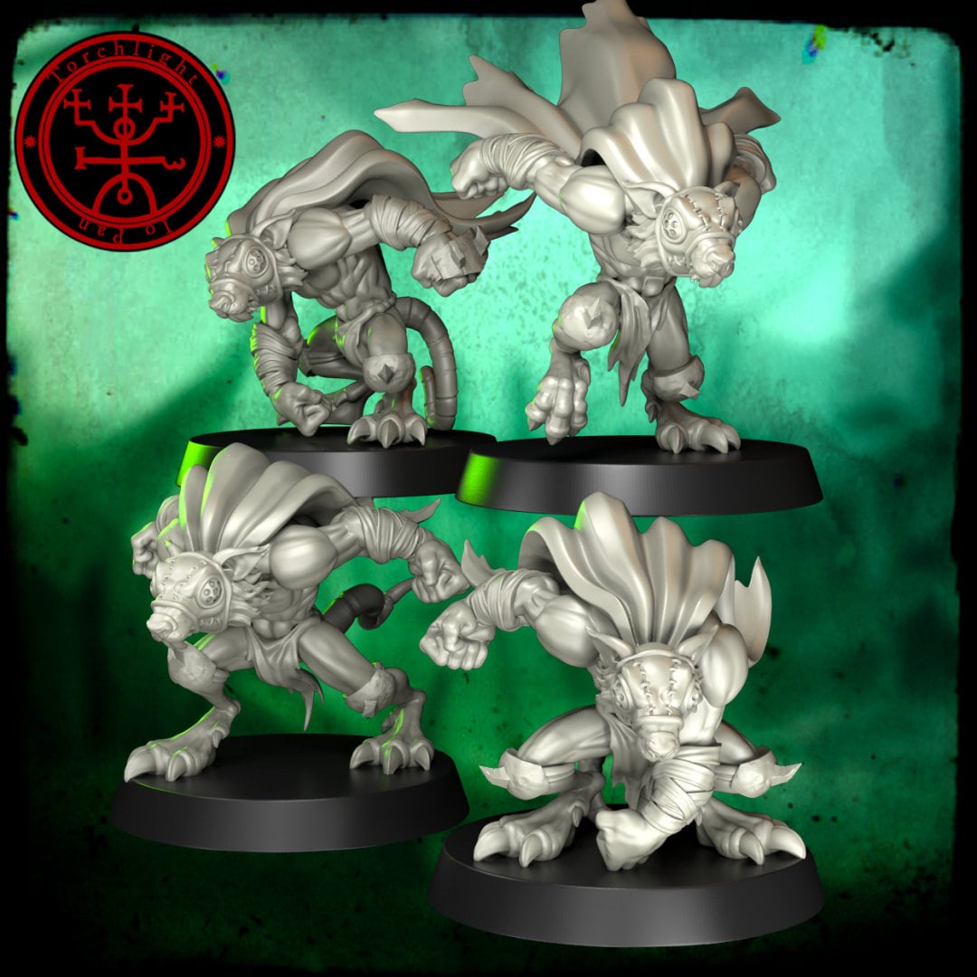 The Sewer Side Stealers - Ratmen Fantasy Football Team - 17 Players -  Torchlight Models