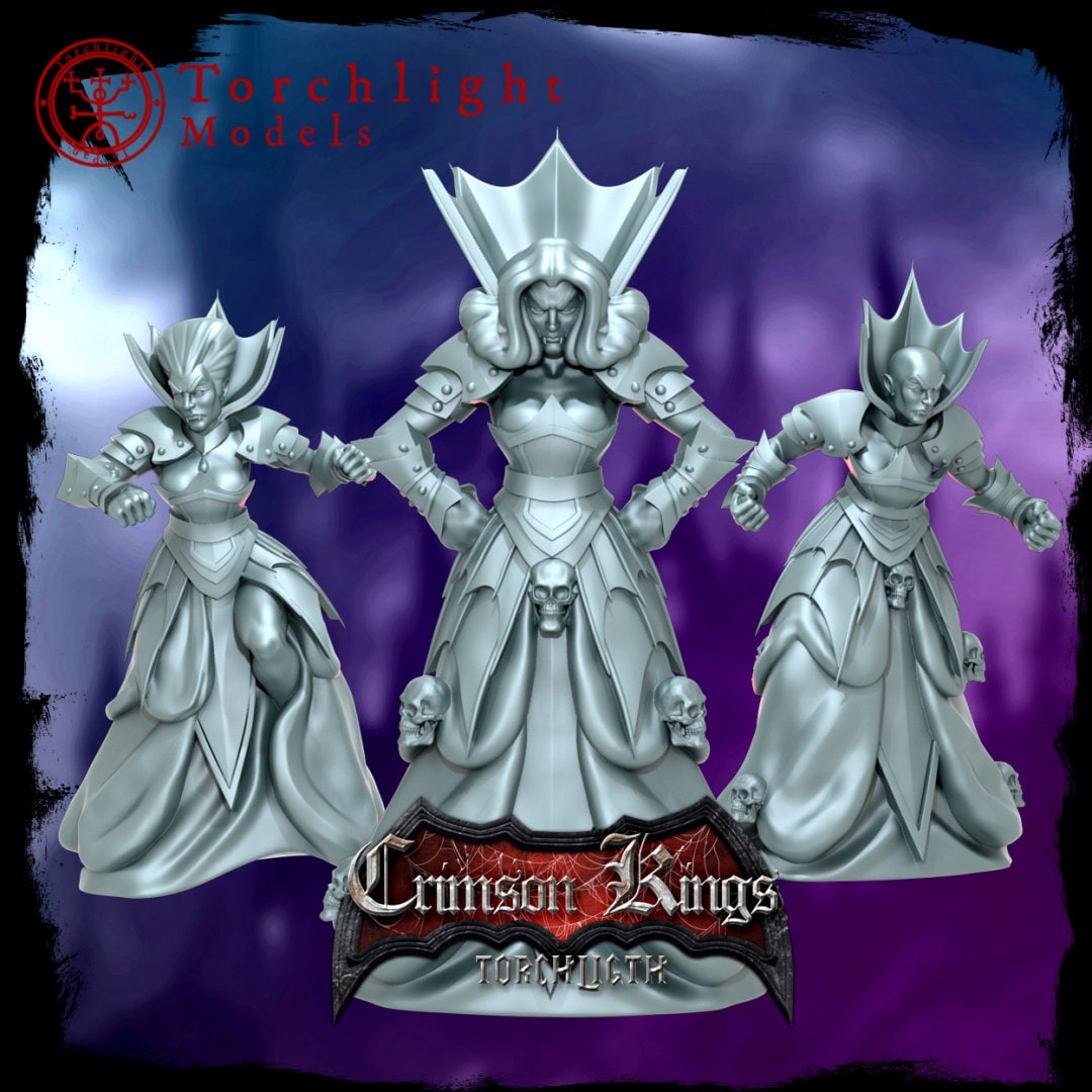 The Crimson Kings - Equipo de fútbol Vampire Fantasy - 17 jugadores - Modelos de antorchas