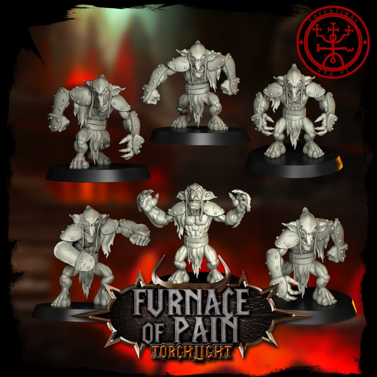 The Furnace of Pain- Chaos Dwarf Fantasy Football Team - 15 Models - Torchlight Models