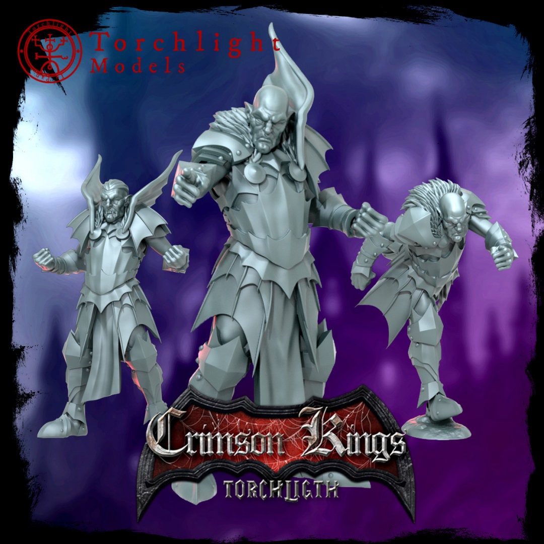 The Crimson Kings - Equipo de fútbol Vampire Fantasy - 17 jugadores - Modelos de antorchas